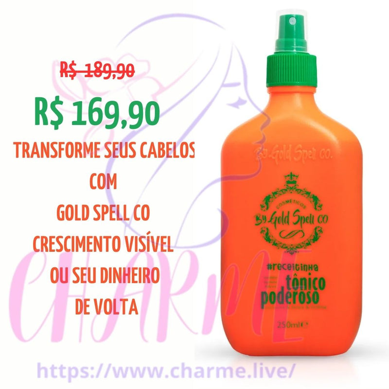 Projeto Cabelão !Transforme Seus Cabelos com Gold Spell CO 250 Ml– Crescimento Visível ou Seu Dinheiro de Volta!