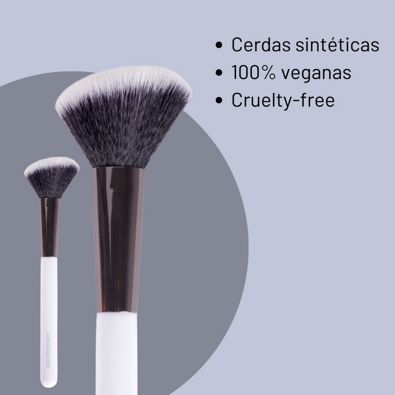 Pincel de Maquiagem Vegano para Contorno e Blush Ana Hickmann