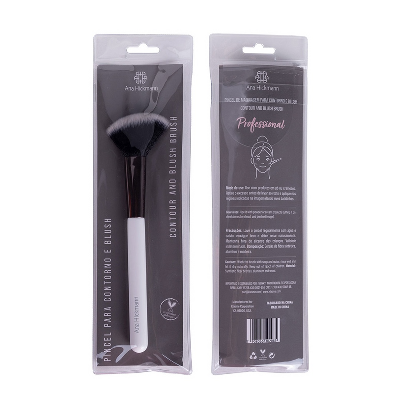 Pincel de Maquiagem Vegano para Contorno e Blush Ana Hickmann