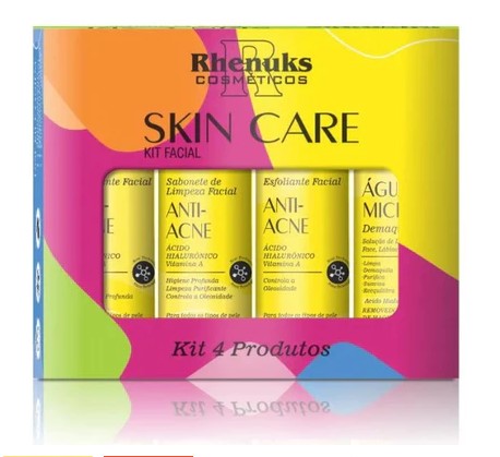Kit Skin Care Tratamento Facial Anti Acne - Rhenuks