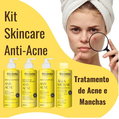 Kit Skin Care Tratamento Facial Anti Acne - Rhenuks