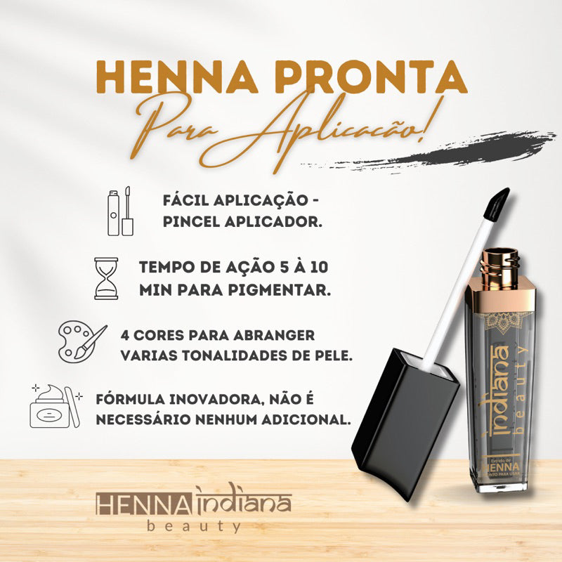 Henna Pronta Indian Beauty   Sobrancelhas Perfeita