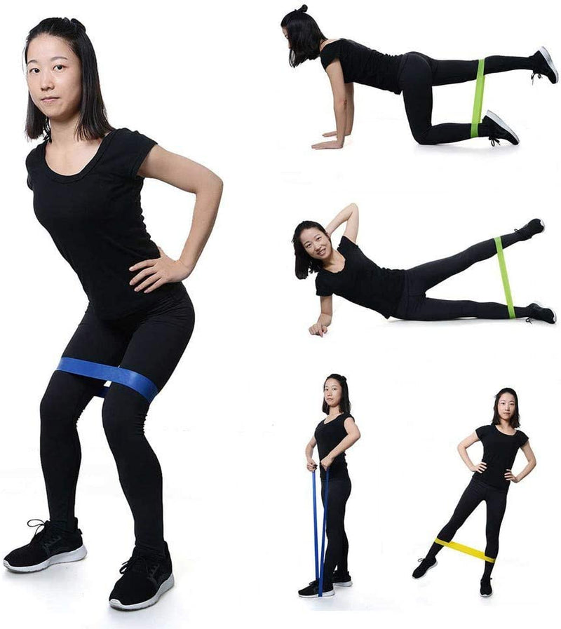 Kit 5 Faixas Elásticas Para Exercícios Multifuncional Yoga Fisioterapia e Trei