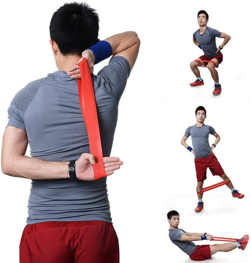 Kit 5 Faixas Elásticas Para Exercícios Multifuncional Yoga Fisioterapia e Trei