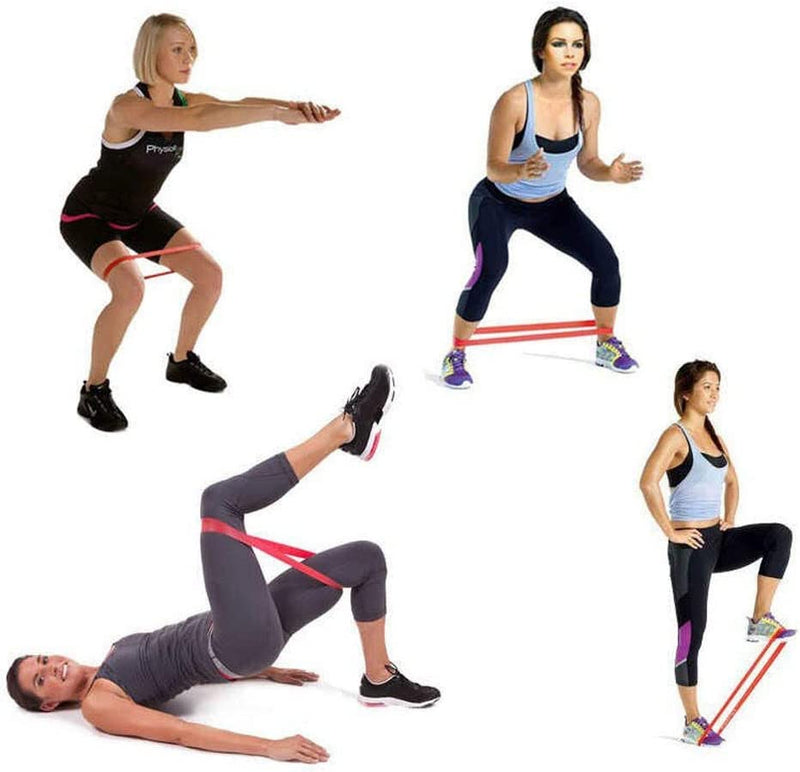 Kit 5 Faixas Elásticas Para Exercícios Multifuncional Yoga Fisioterapia e Trei